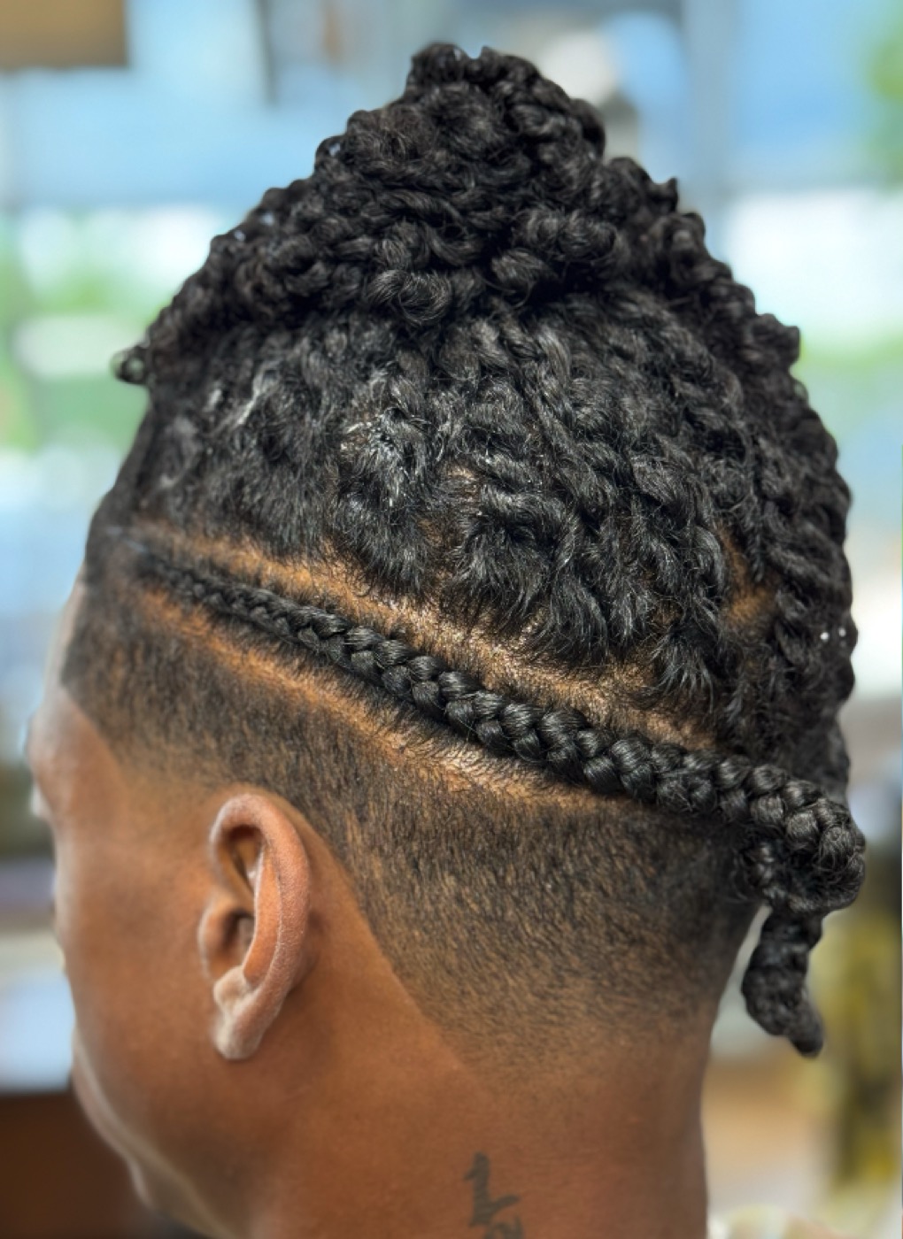 Dwayne braided fade design